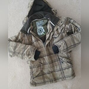 Empire Men's Sz S Plaid Hooded Ski Snowboard Jacket